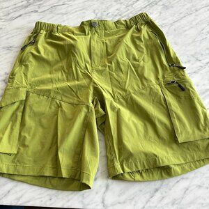 Pudolla Green Nylon Hiking Cargo Shorts Size XL 38x10 - NEVER WORN!